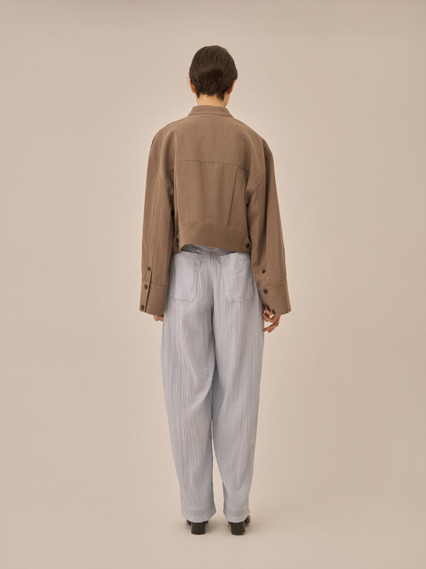 Sivi wrinkle barrel pants BL