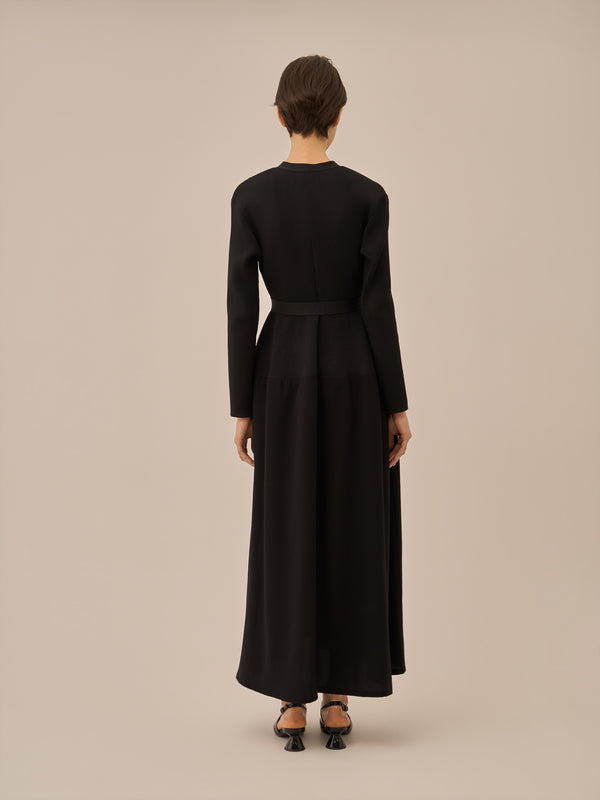 Jessica combi tex knit dress BK