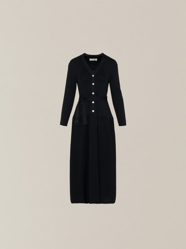 Jessica combi tex knit dress BK
