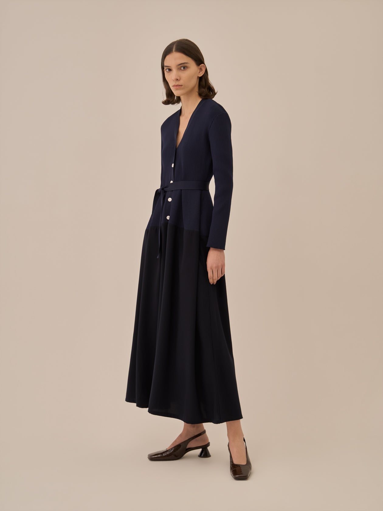 Jessica combi tex knit dress NV