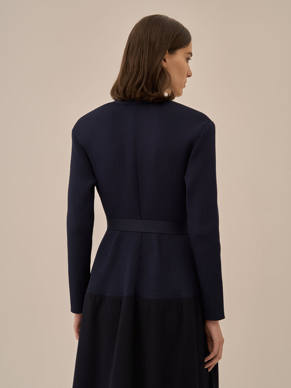 Jessica combi tex knit dress NV