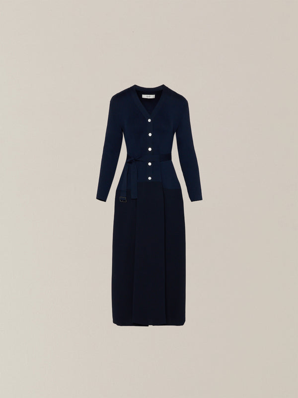 Jessica combi tex knit dress NV