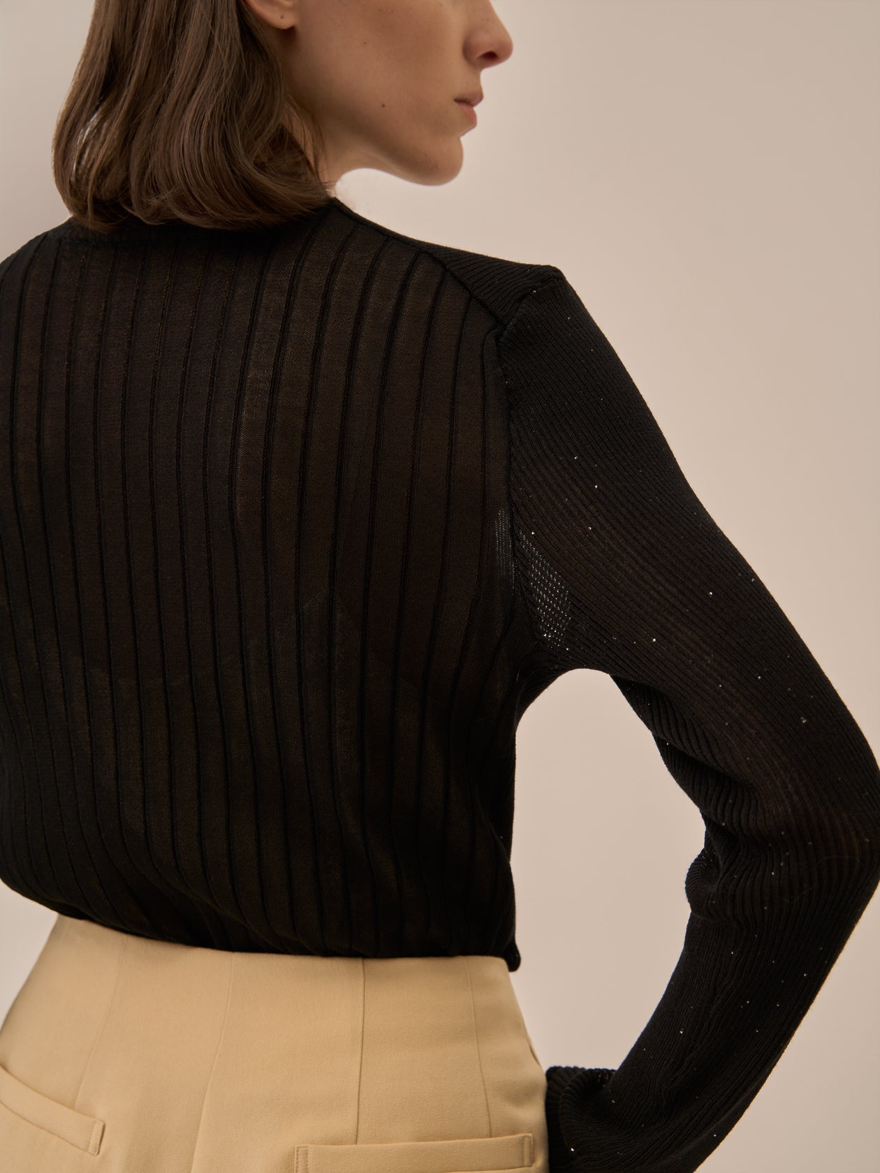 Basilia sequins knit pullover BK