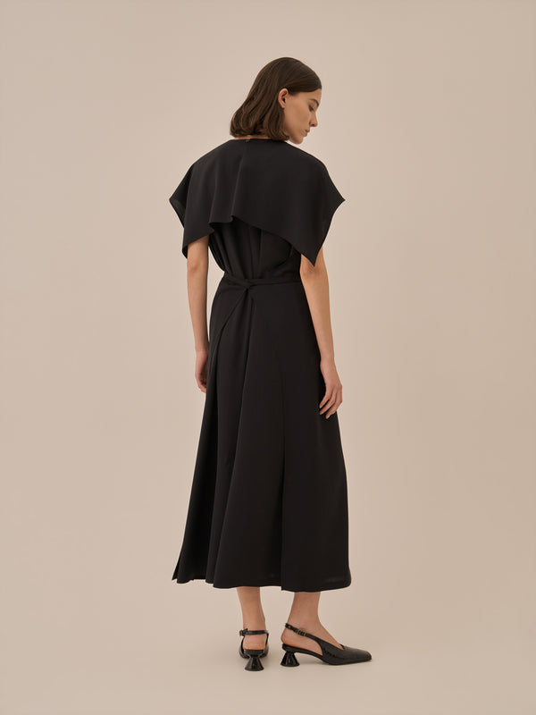 Selina back cape dress BK