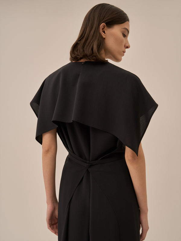 Selina back cape dress BK