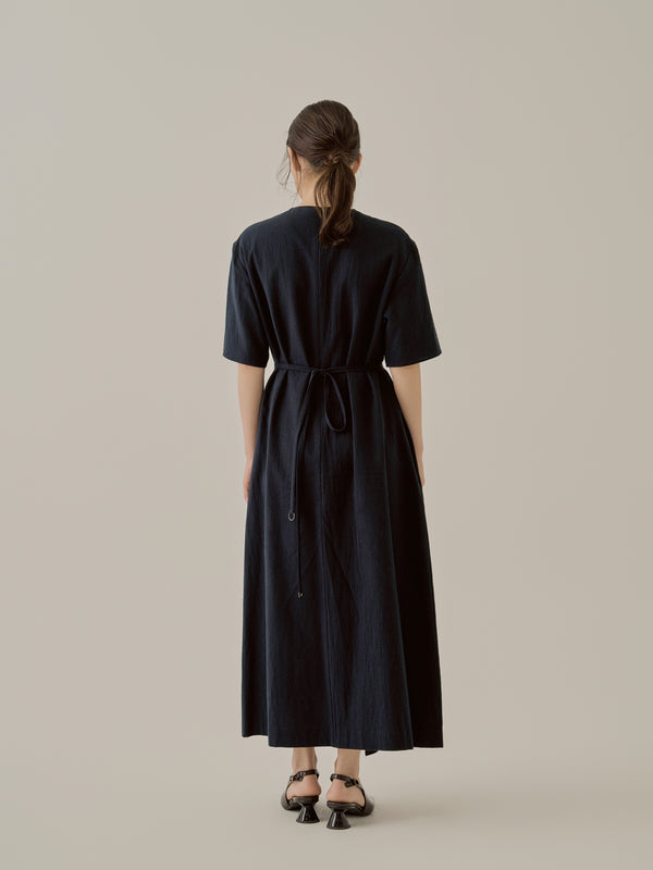 Emelie gathered panel dress BK