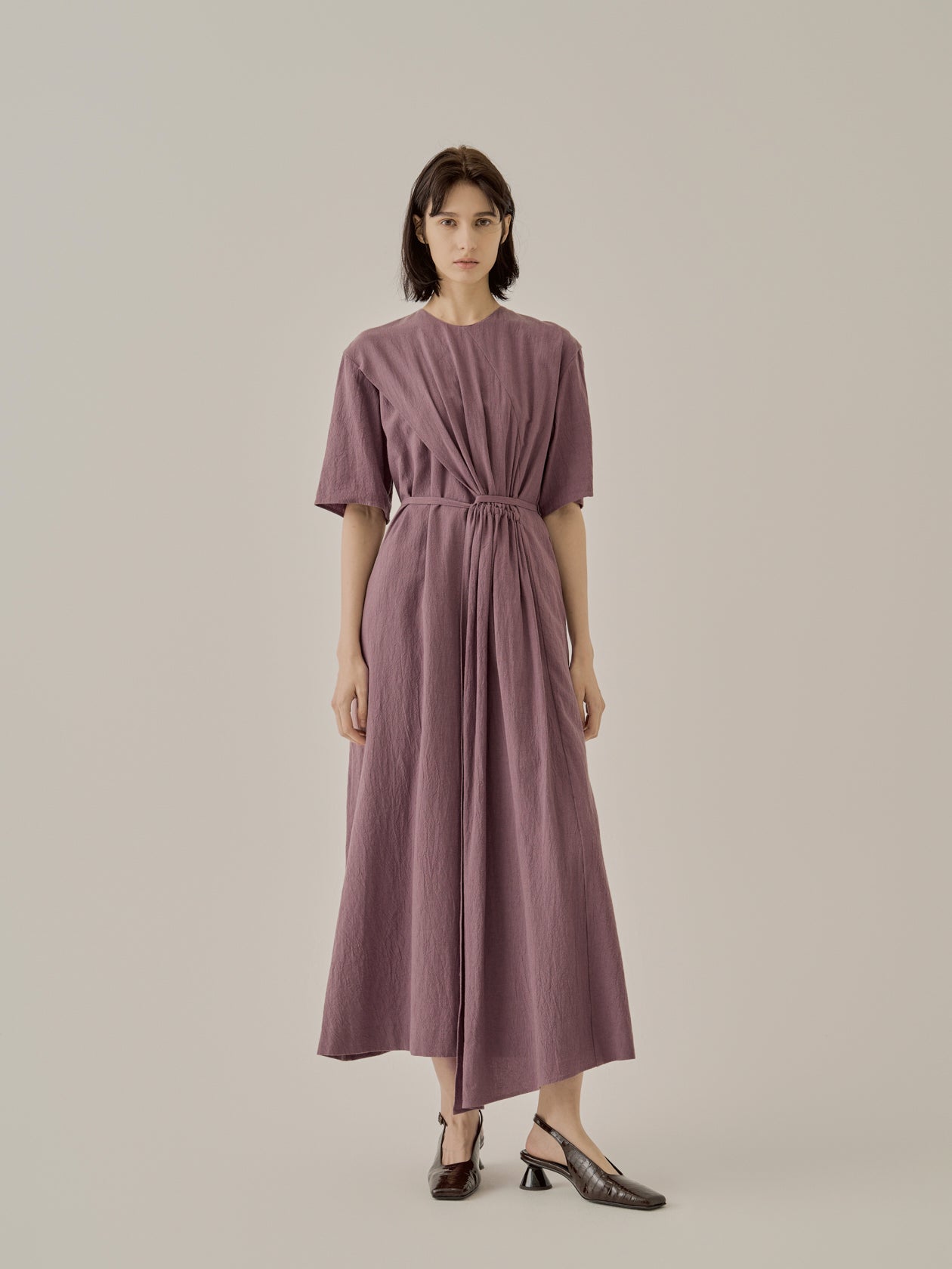 Emelie gathered panel dress PU