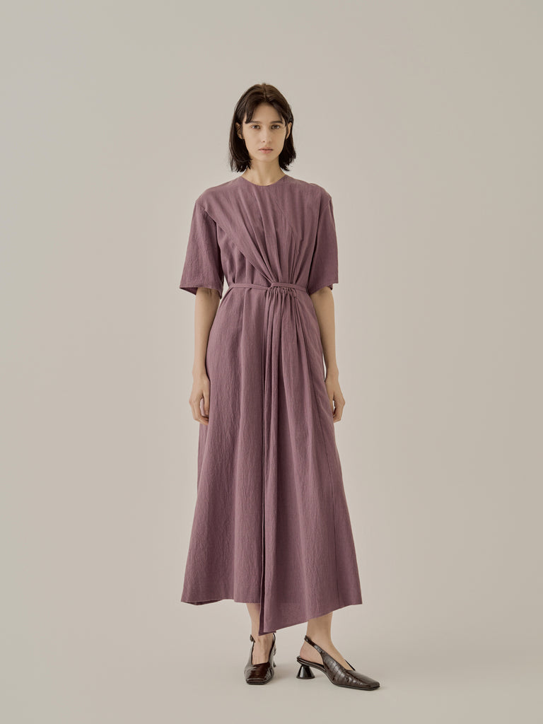 Emelie gathered panel dress PU