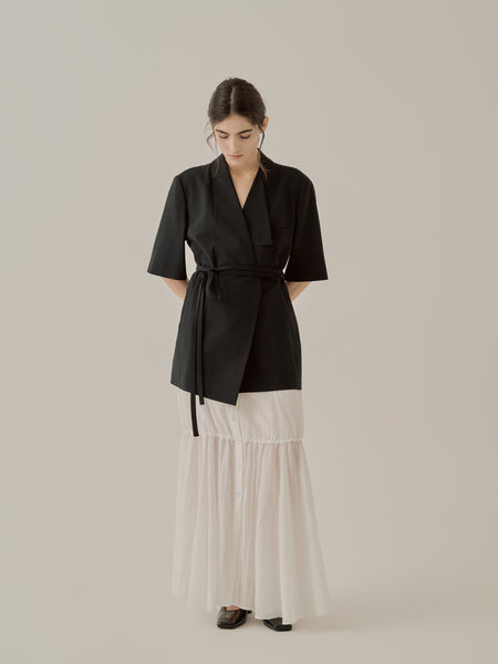chose_naです Dalila gathered hem skirt WH | AKIRANAKA ONLINESTORE