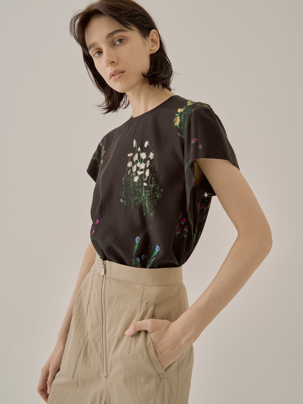 AKIRANAKA 2024SS Consuelo shirt パープル Camila shirt BK | AKIRANAKA ONLINESTORE