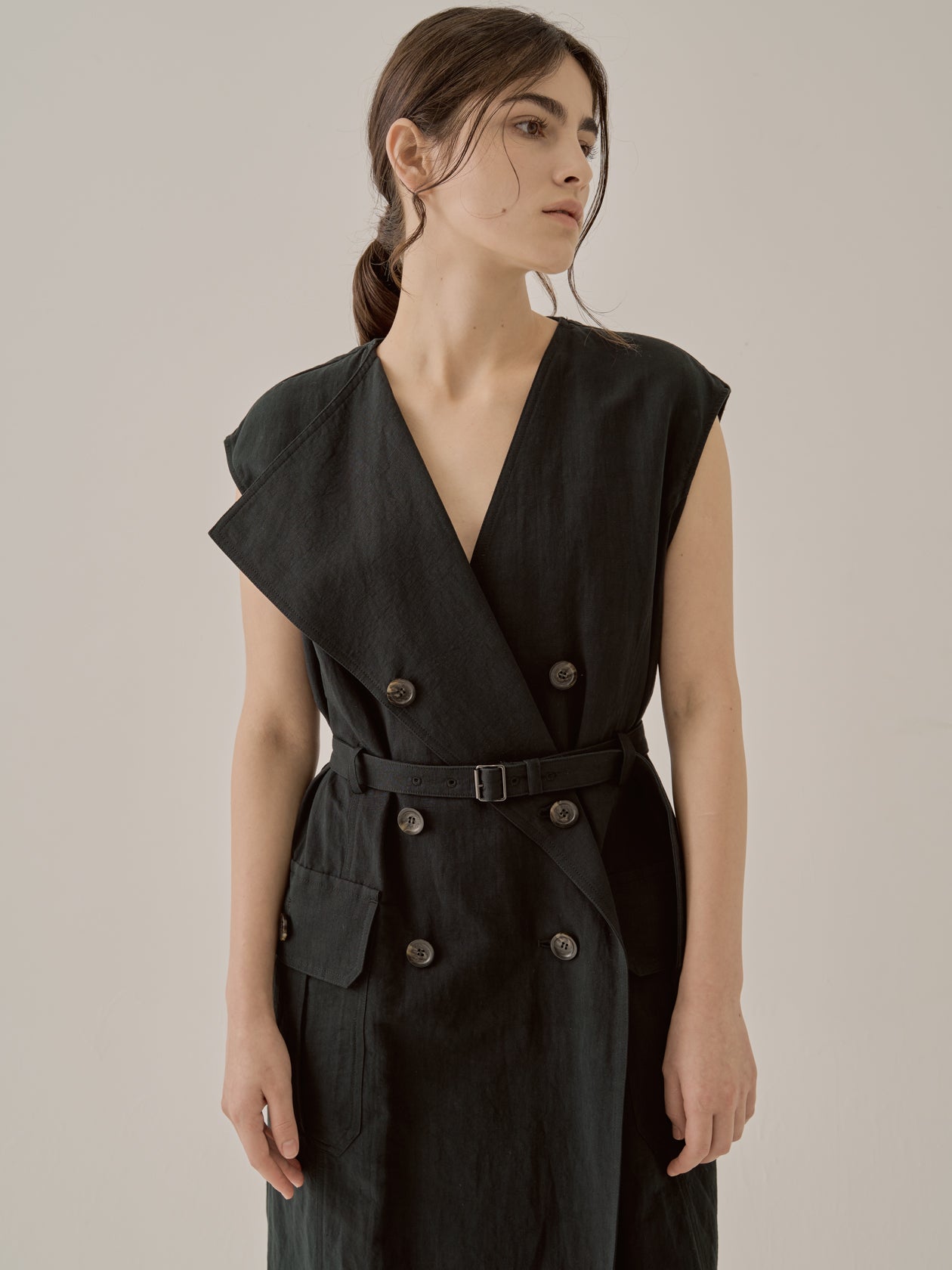 Natalie trench dress BK | AKIRANAKA ONLINESTORE