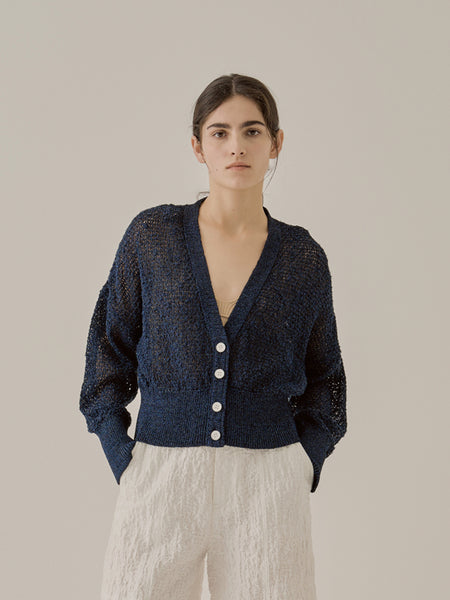 Candela cropped knit cardigan NV | AKIRANAKA ONLINESTORE