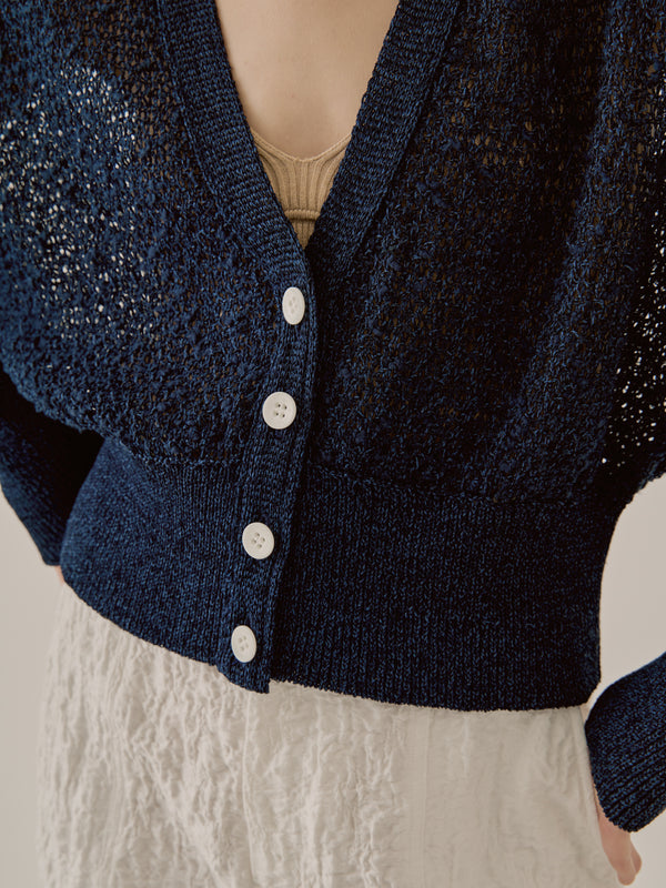 Candela cropped knit cardigan NV