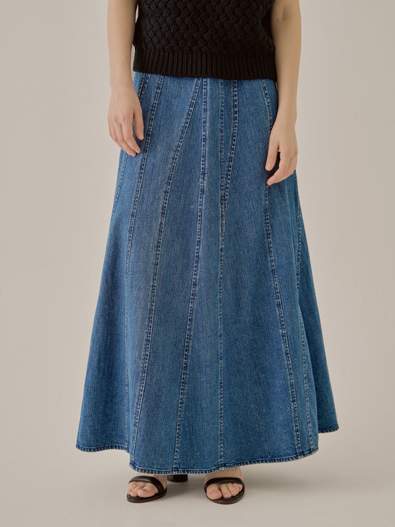 Rufina denim flare skirt BL