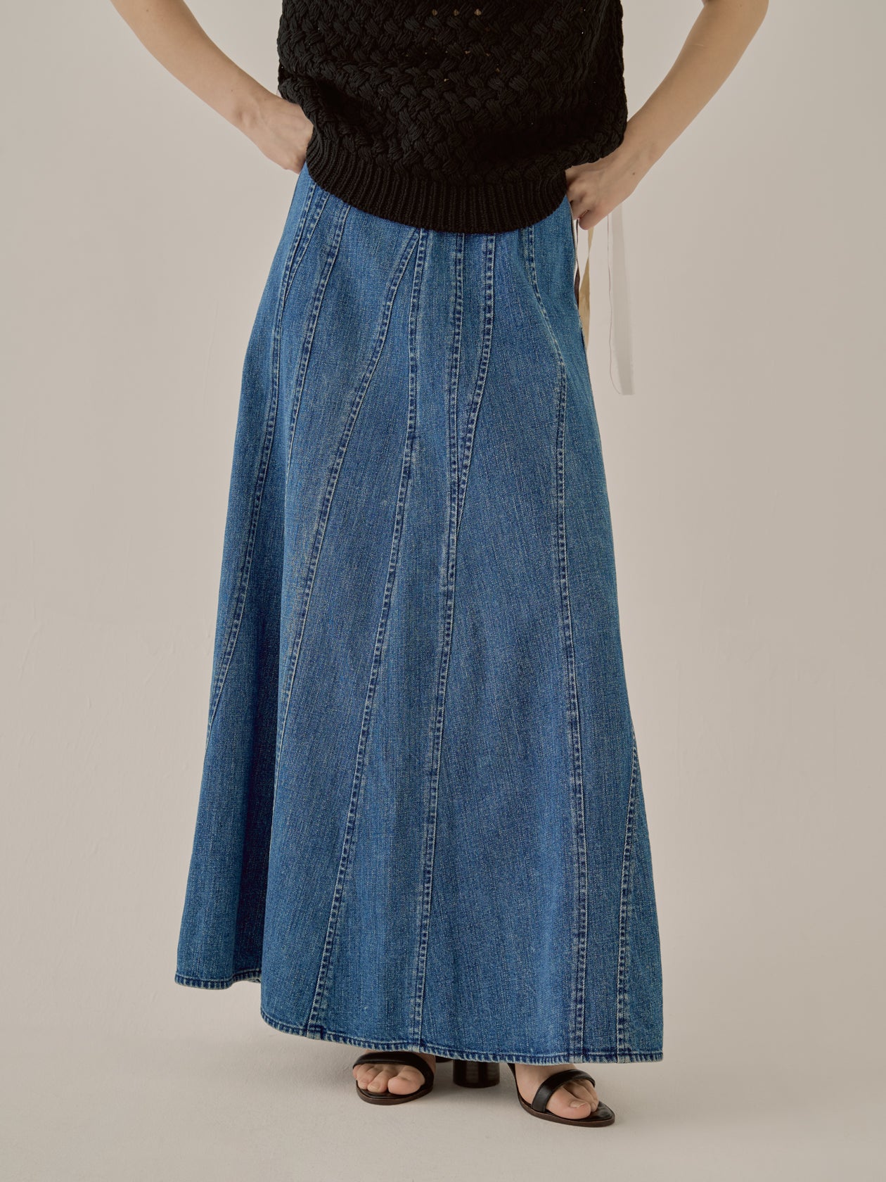 Rufina denim flare skirt BL