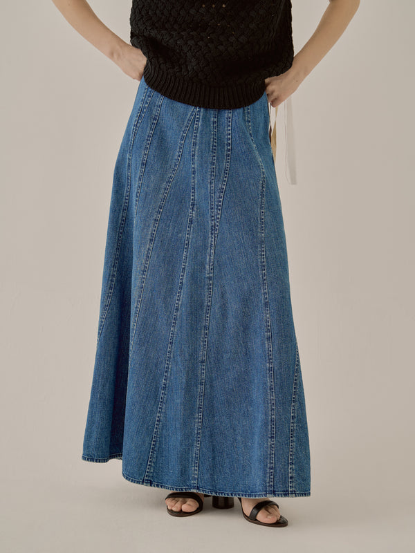 Rufina denim flare skirt BL