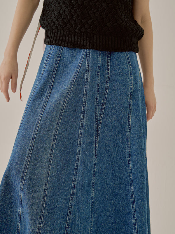 Rufina denim flare skirt BL