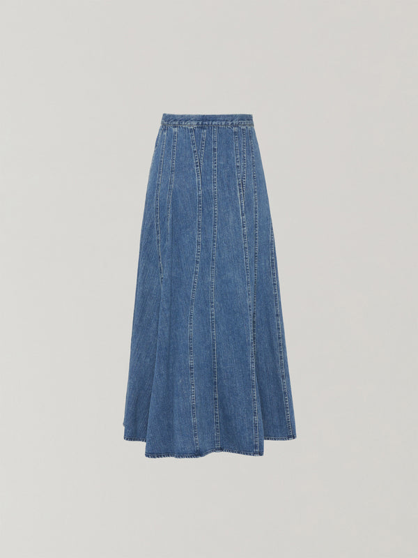 Rufina denim flare skirt BL