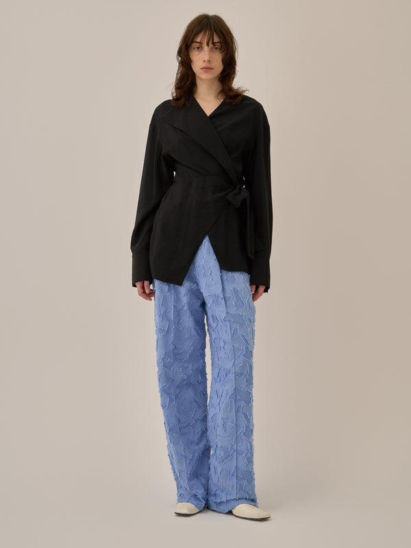 Leyla tie waist shirt BK