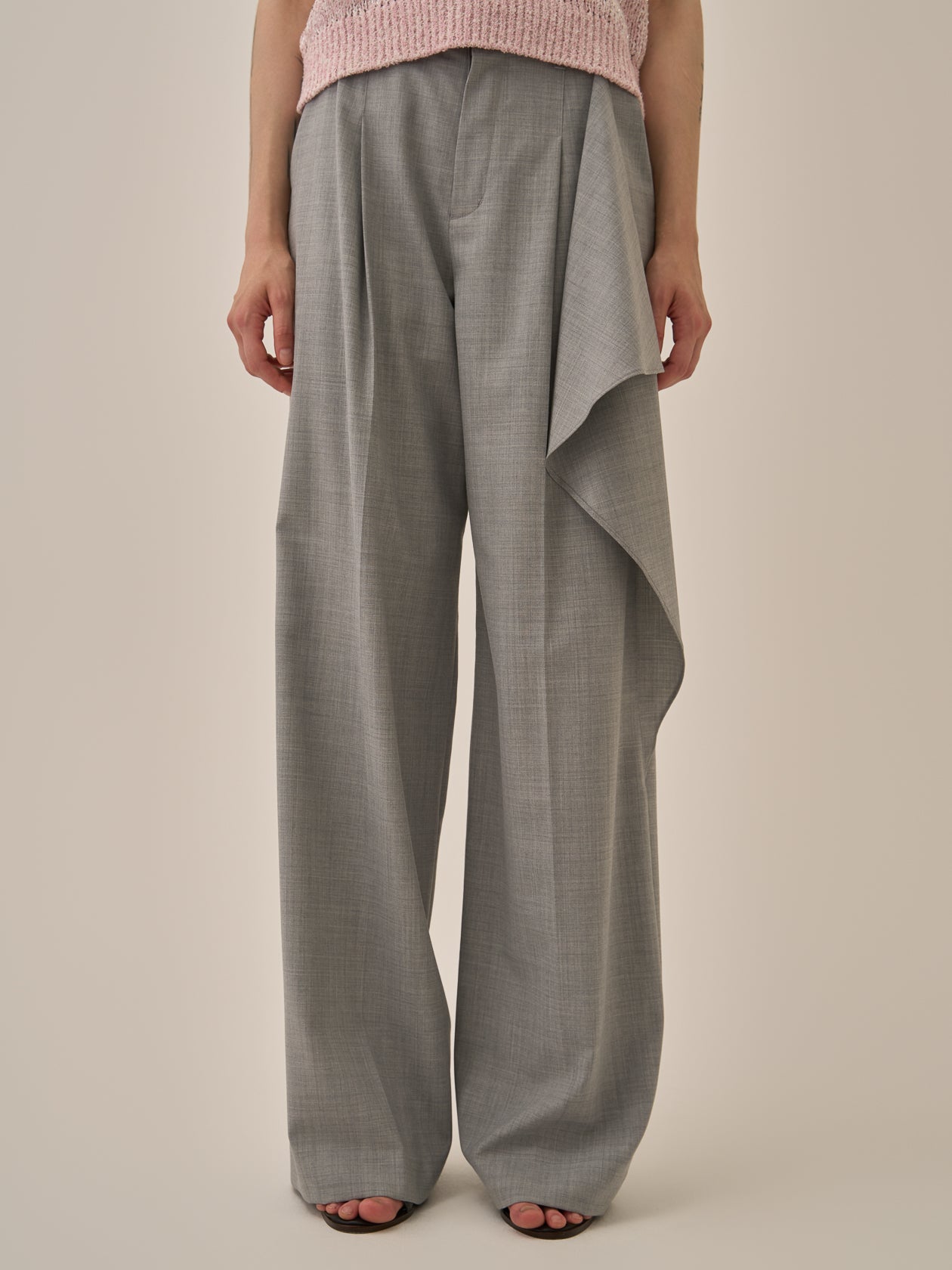 Ellen drape panel pants GY