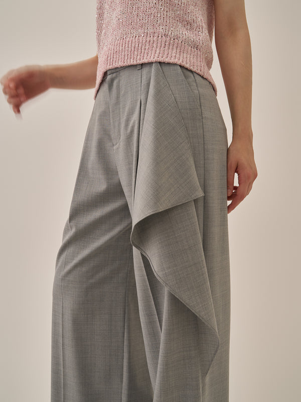 Ellen drape panel pants GY