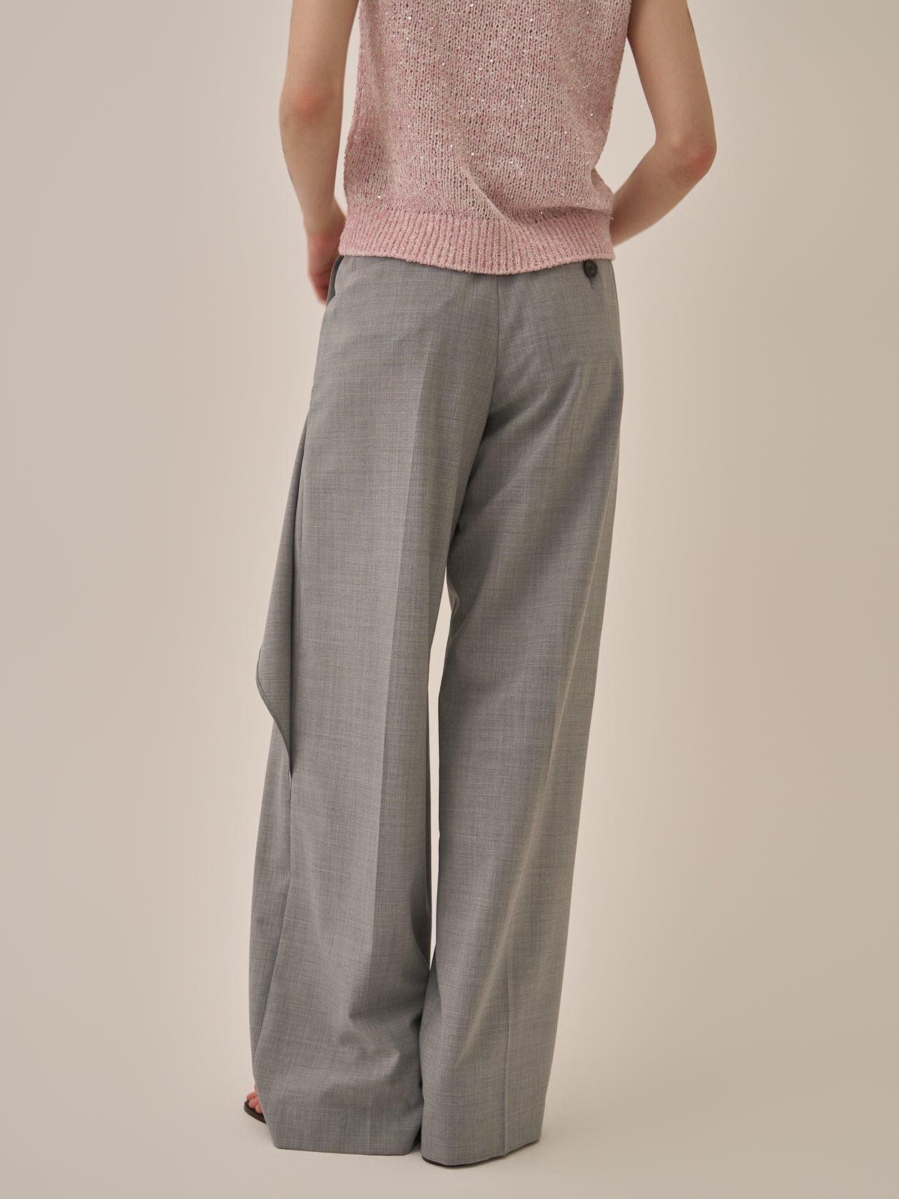 Ellen drape panel pants GY