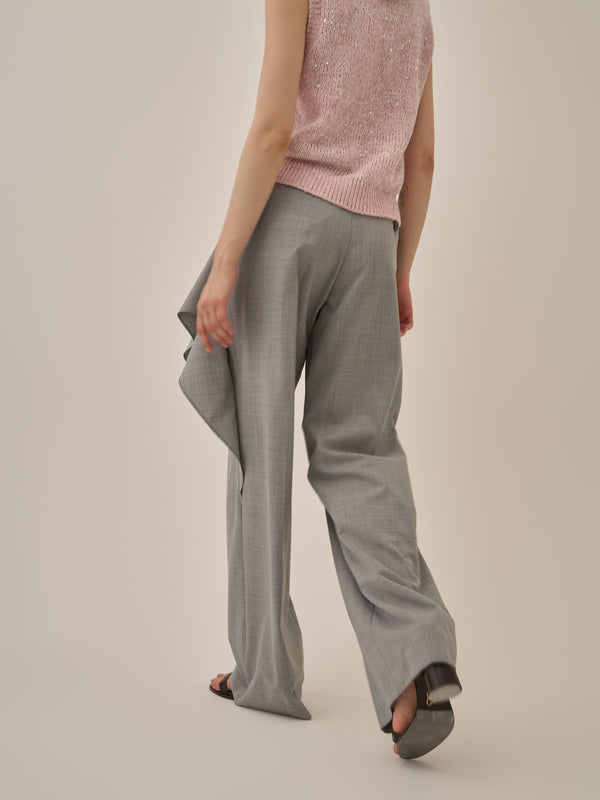 Ellen drape panel pants GY