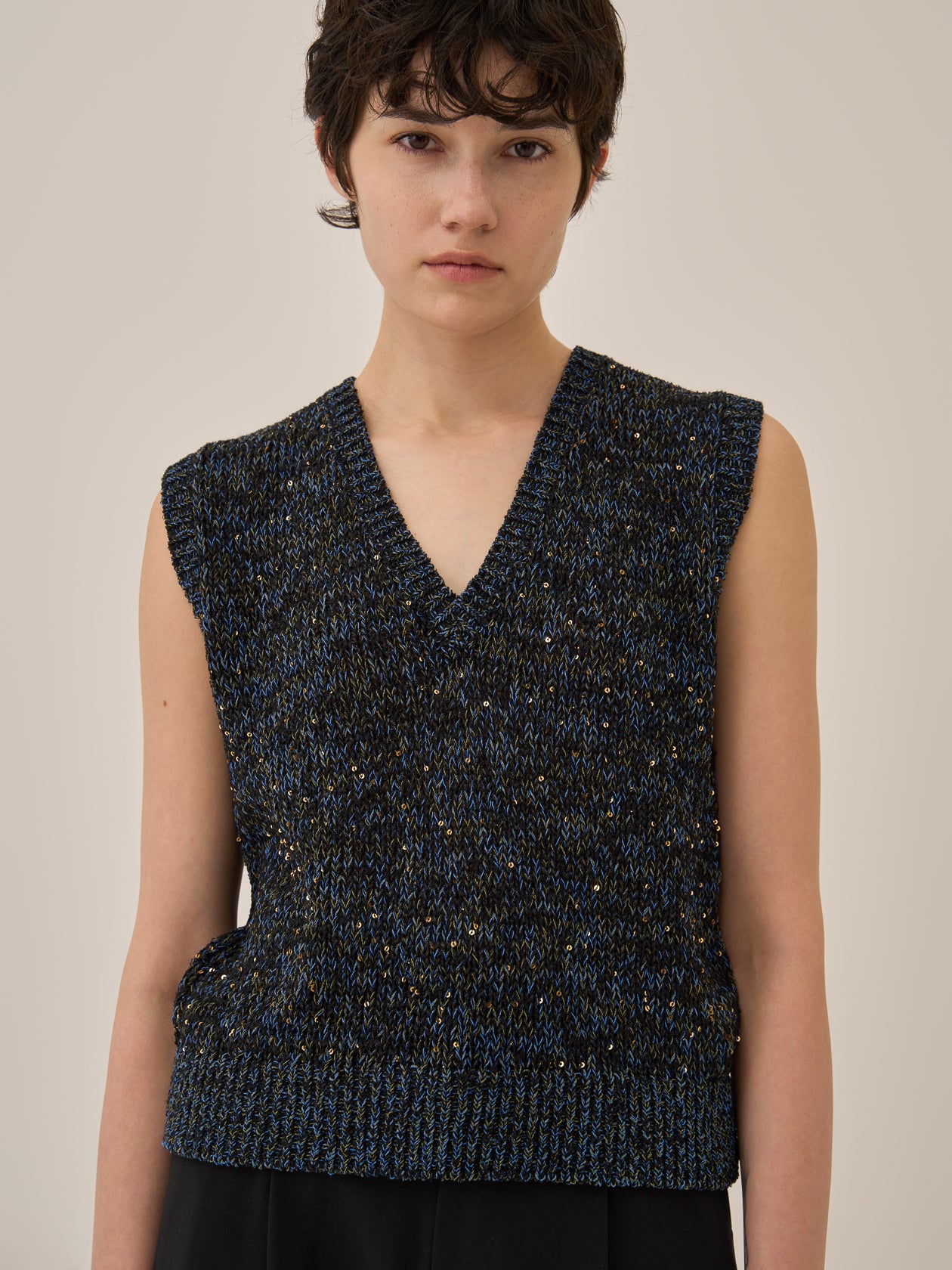 Lila Sequinned knit pullover BK