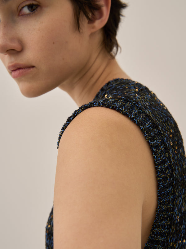 Lila Sequinned knit pullover BK