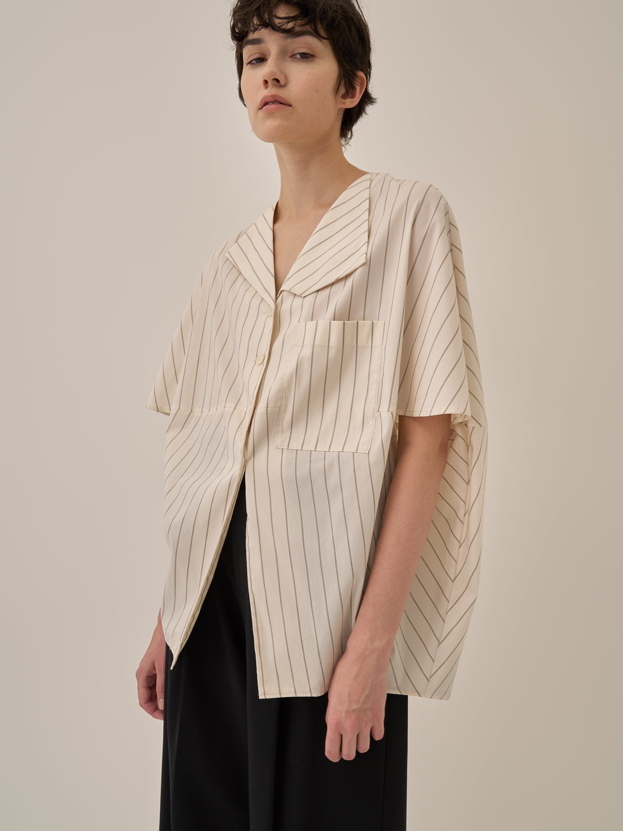 Aura stripe shirt WH