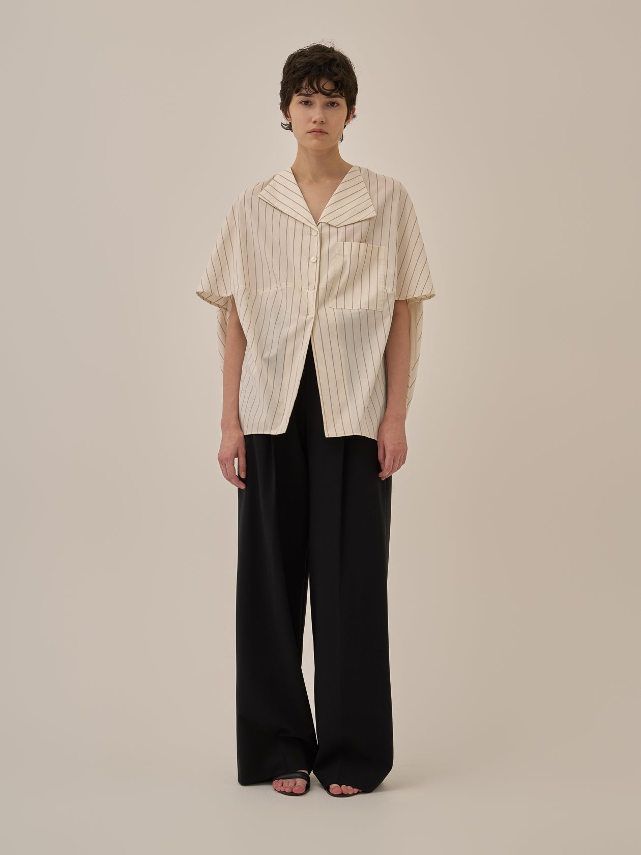 Aura stripe shirt WH