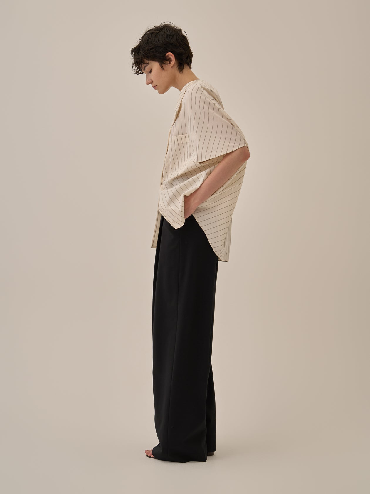 Aura stripe shirt WH