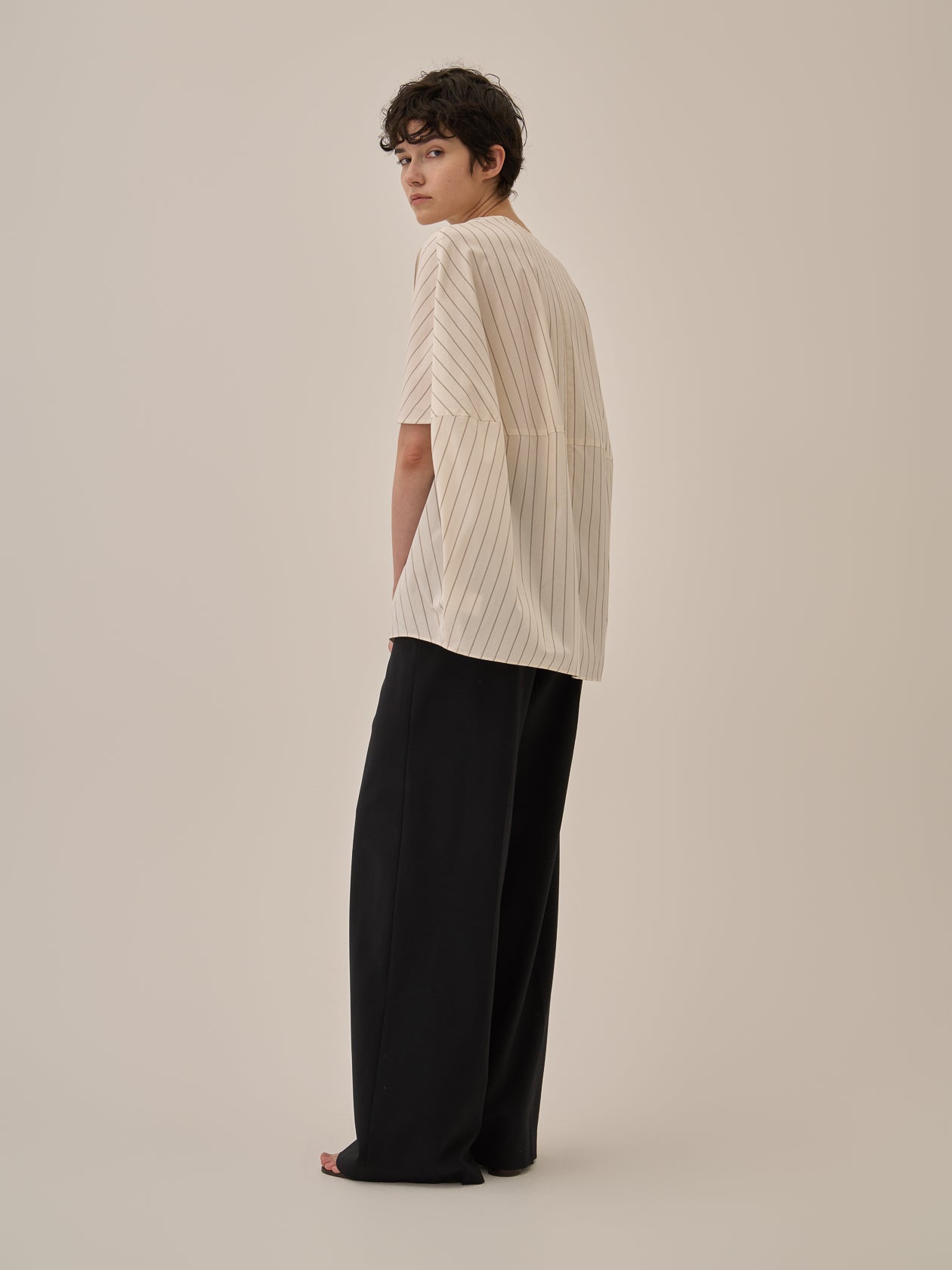 Aura stripe shirt WH