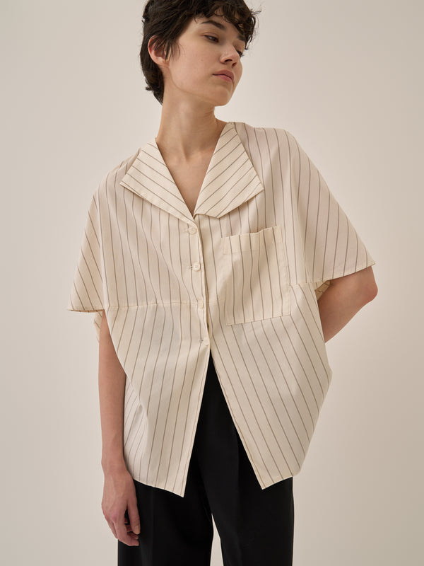 Aura stripe shirt WH