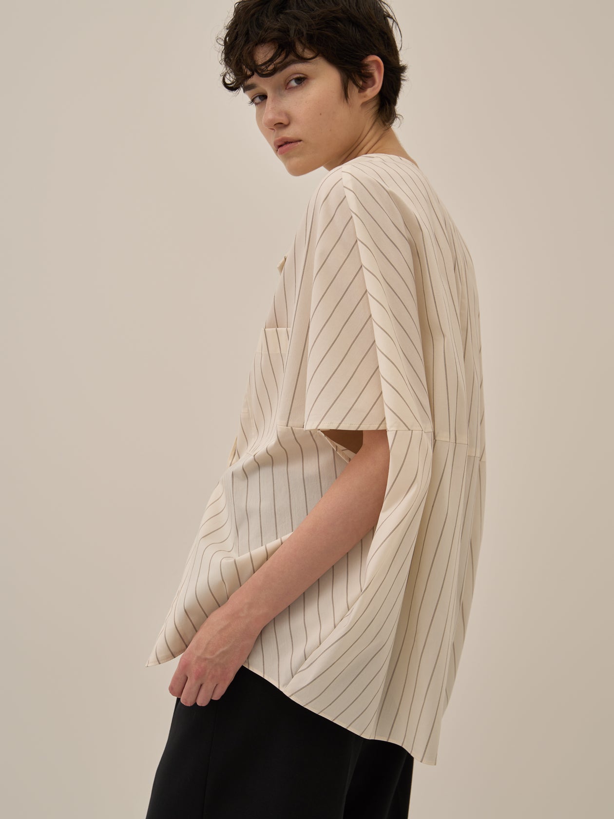 Aura stripe shirt WH