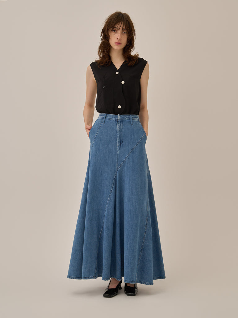Ivona denim flare skirt BL