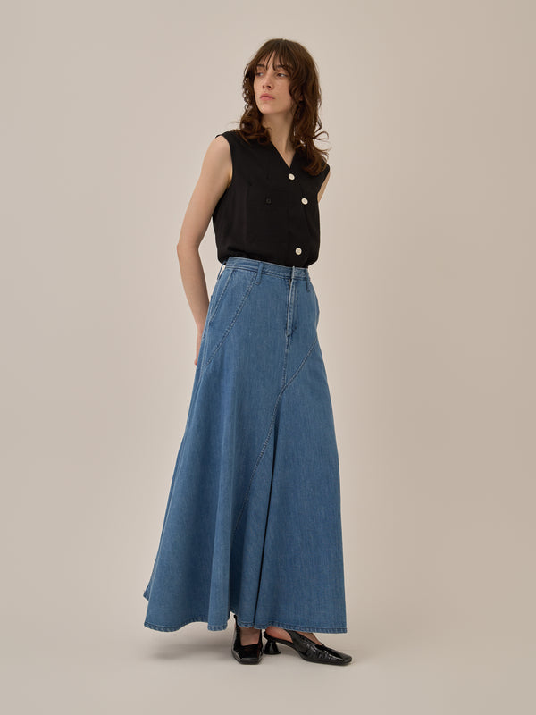 Ivona denim flare skirt BL
