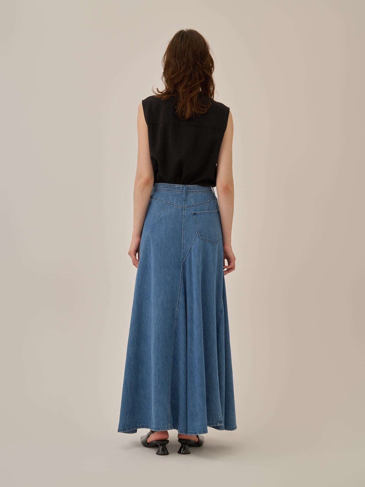 Ivona denim flare skirt BL