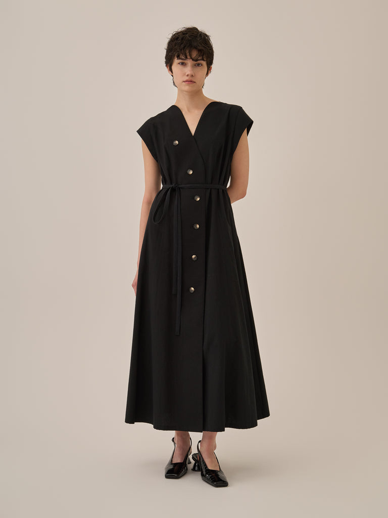 Sesilia asymmetry panel dress BK
