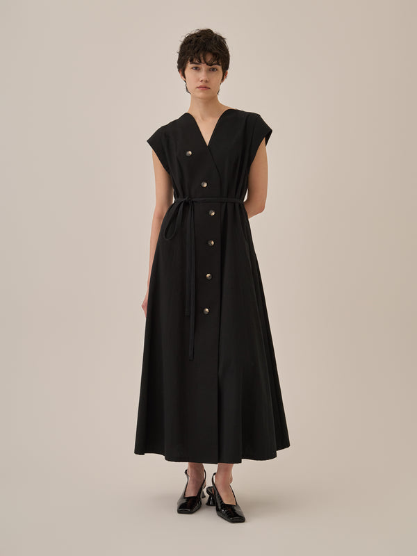 Sesilia asymmetry panel dress BK