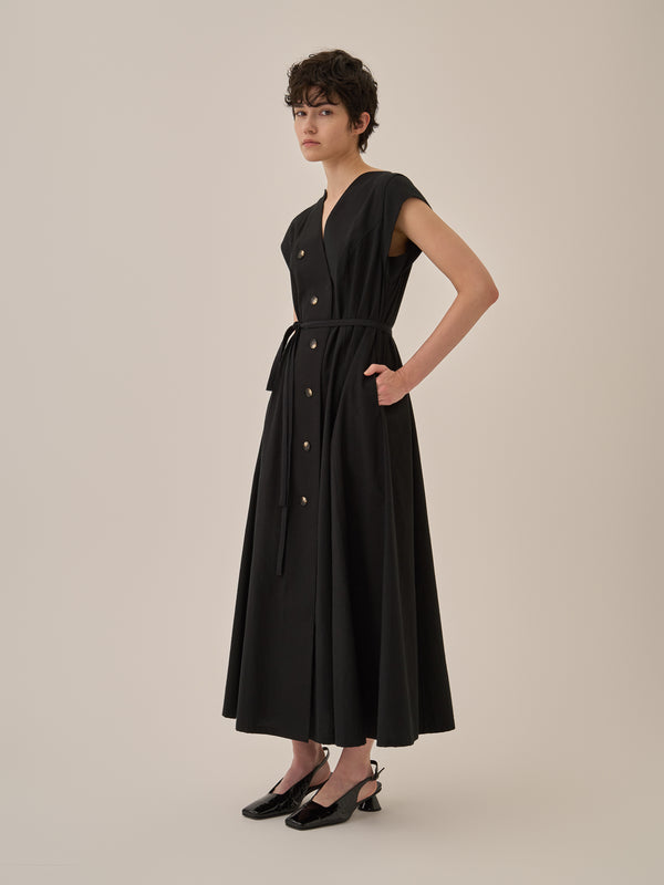 Sesilia asymmetry panel dress BK