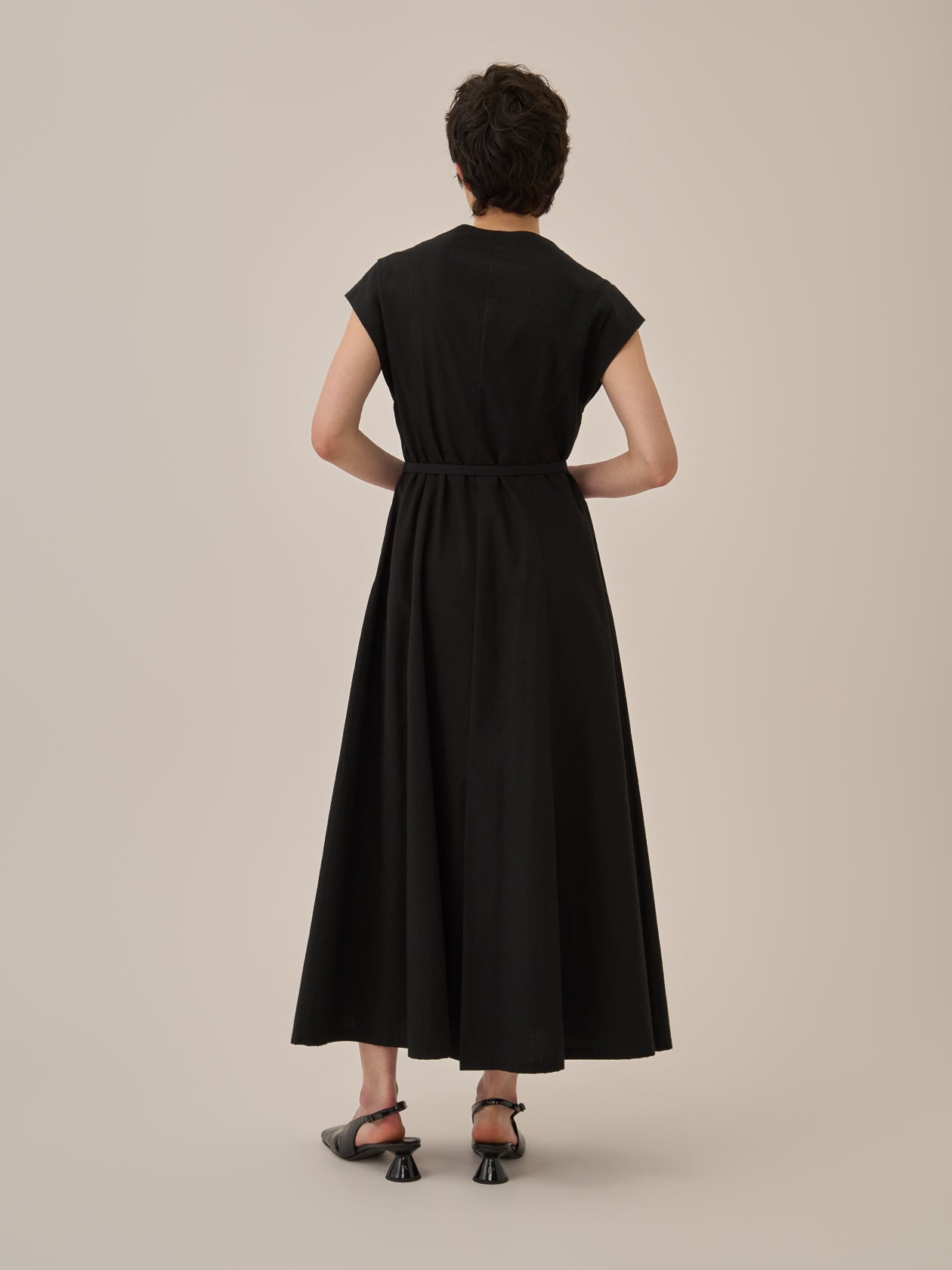 Sesilia asymmetry panel dress BK