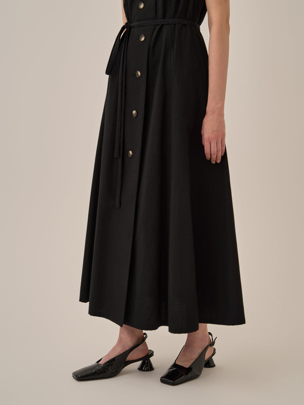 Sesilia asymmetry panel dress BK