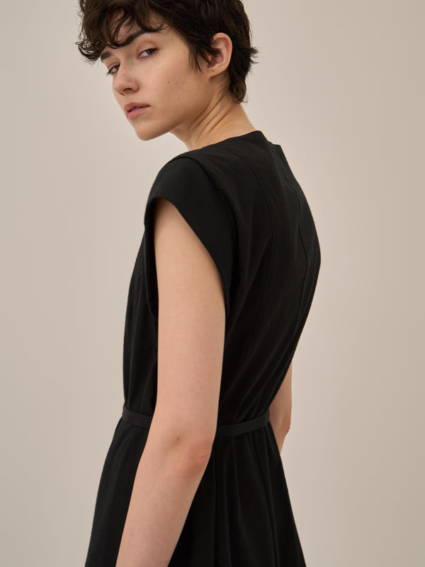 Sesilia asymmetry panel dress BK