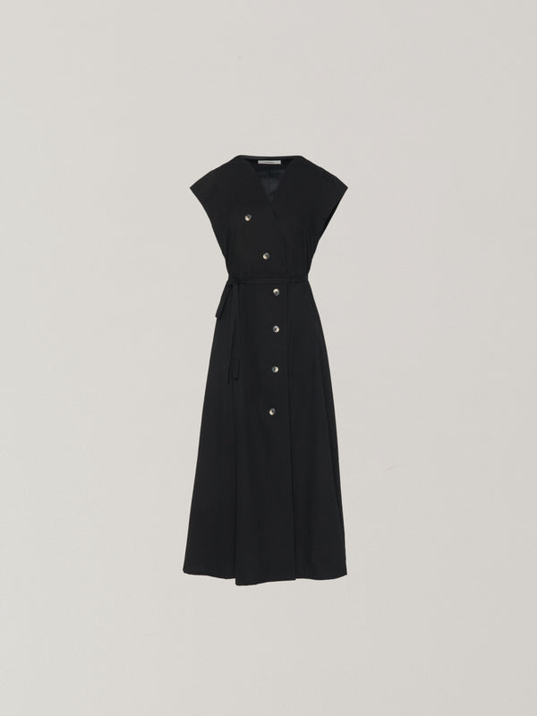 Sesilia asymmetry panel dress BK