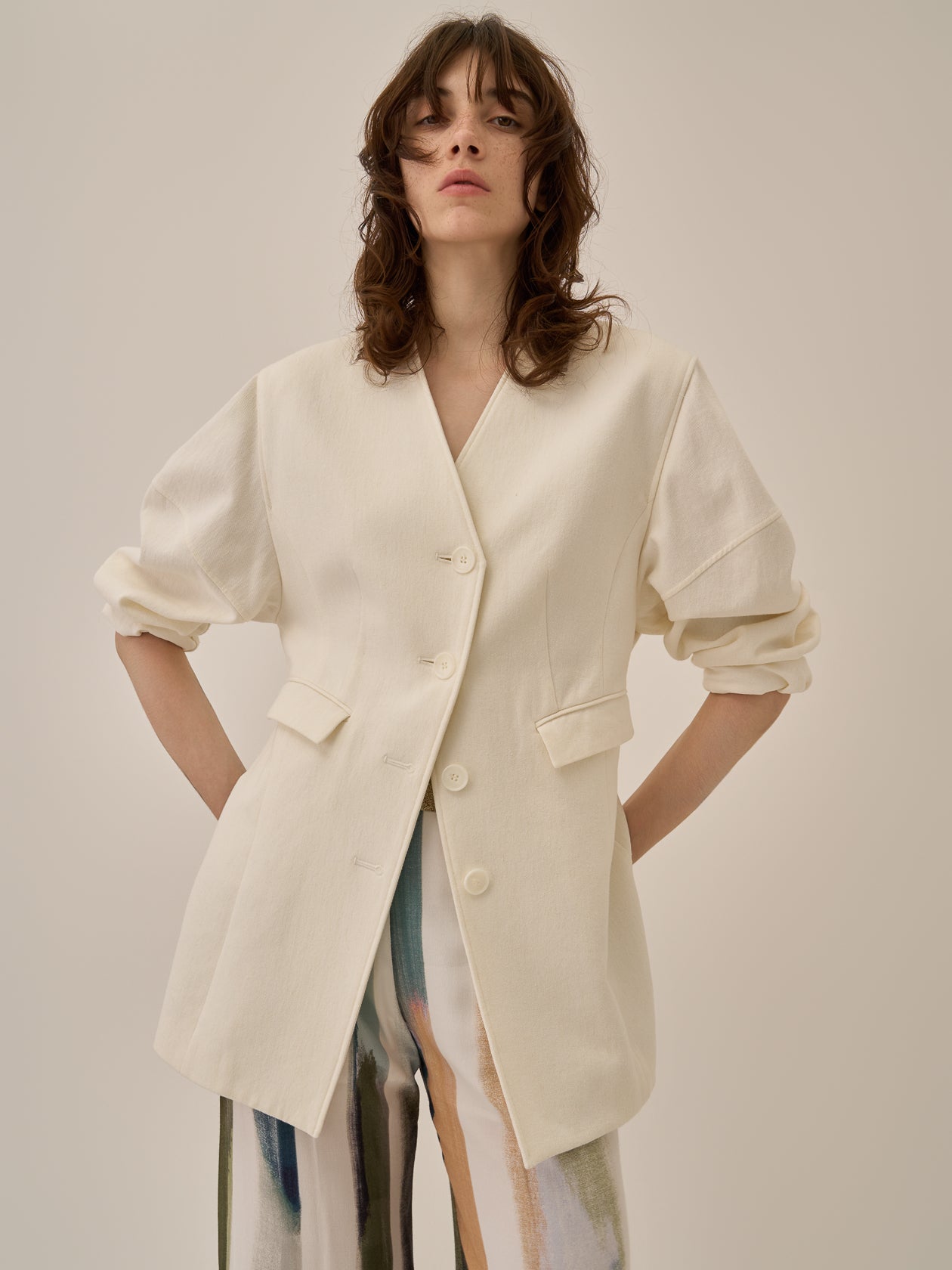 Helene cotton-linen jacket WH