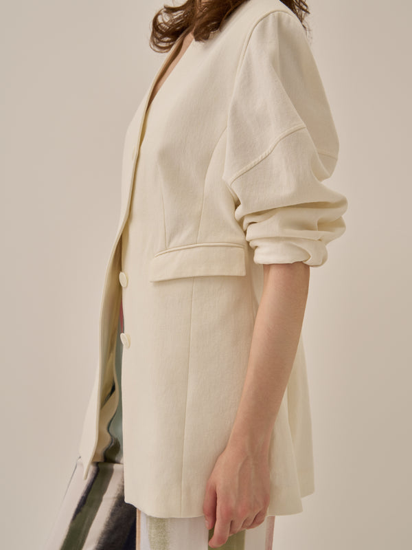 Helene cotton-linen jacket WH