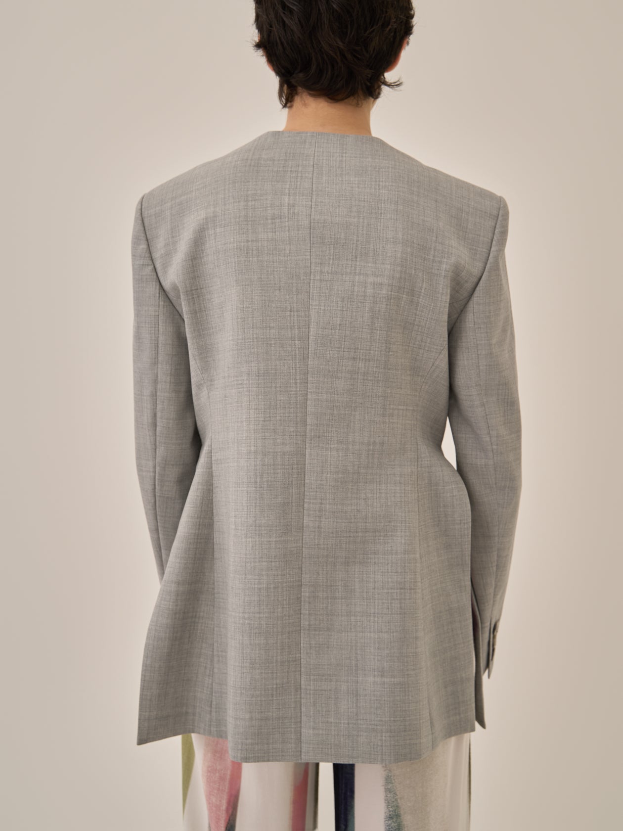 Heather side slit  jacket GY