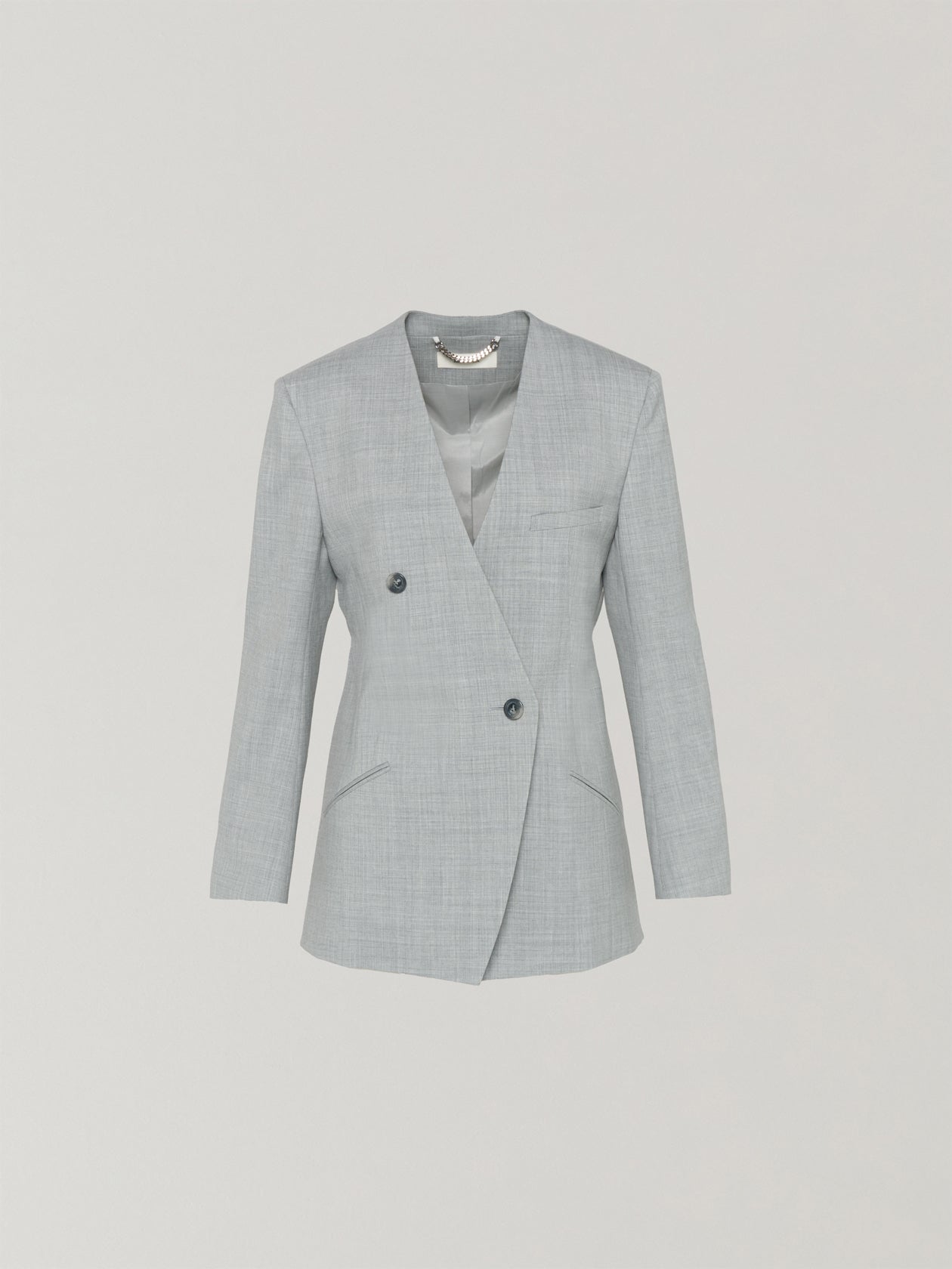 Heather side slit  jacket GY