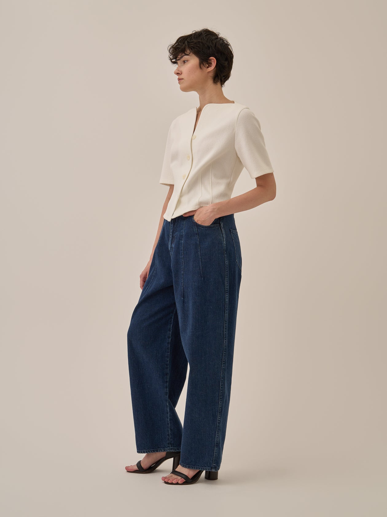 Miriam panel denim pants NV